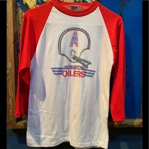 Vintage 1970s Houston Oilers Baseball Raglan